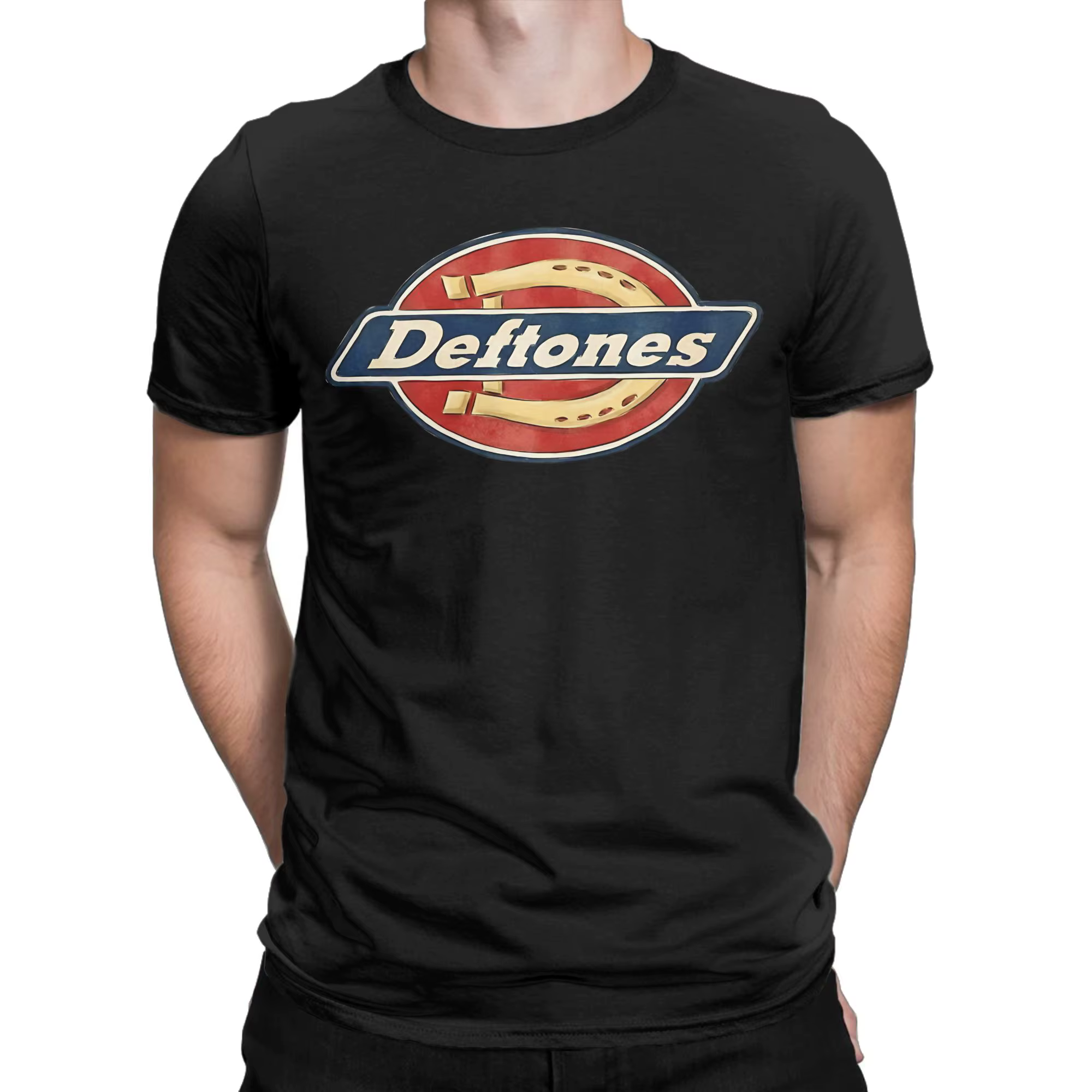 T-shirt Deftones avec dessin parodique
