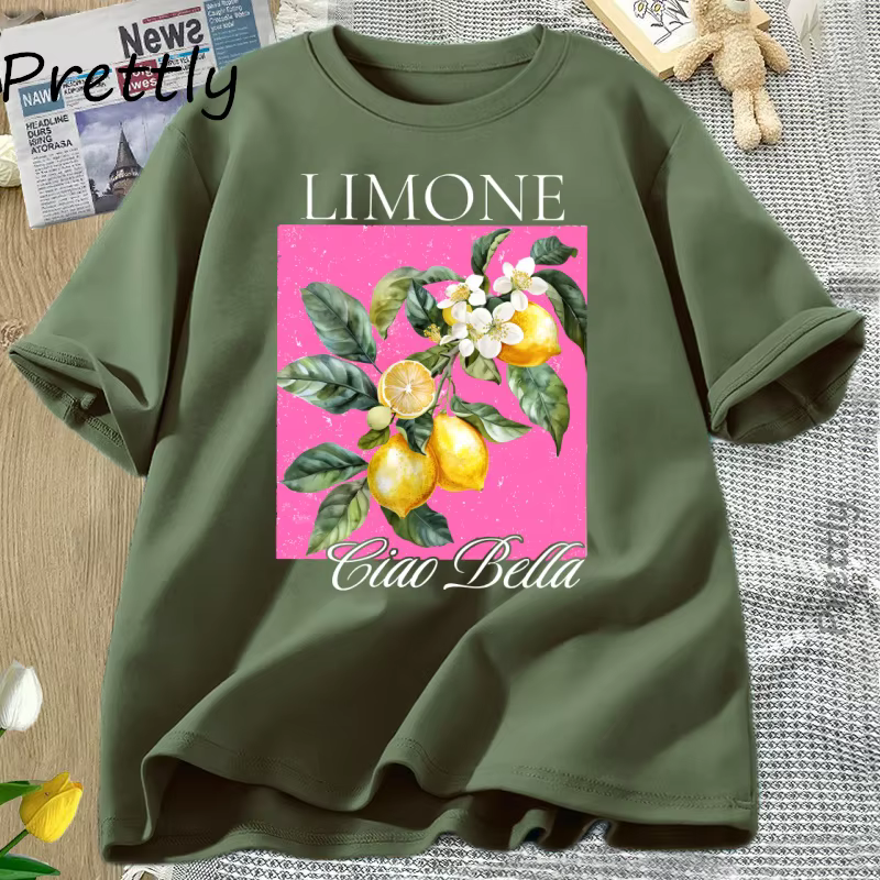 Aquarelle citrons T-Shirt limone fleurs de citron