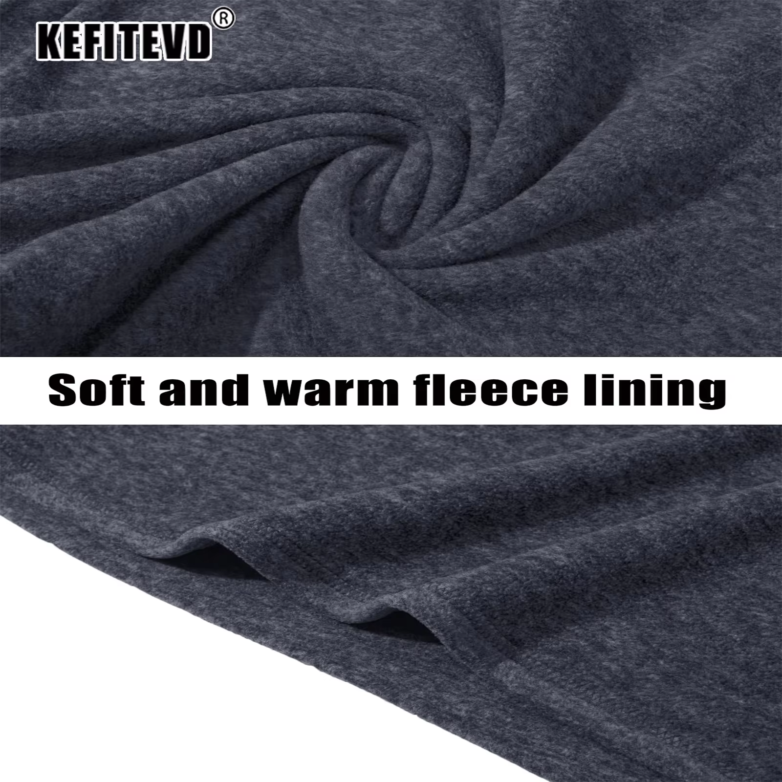 KEFITEVD hiver polaire chemises chaudes hommes 1/4 fermeture éclair thermique doux sueur randonnée chemise en plein air