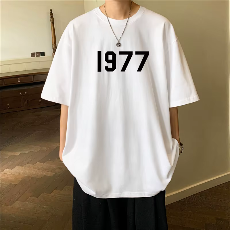 T-Shirt à Manches Courtes 1977 Coton pour Homme et Femme