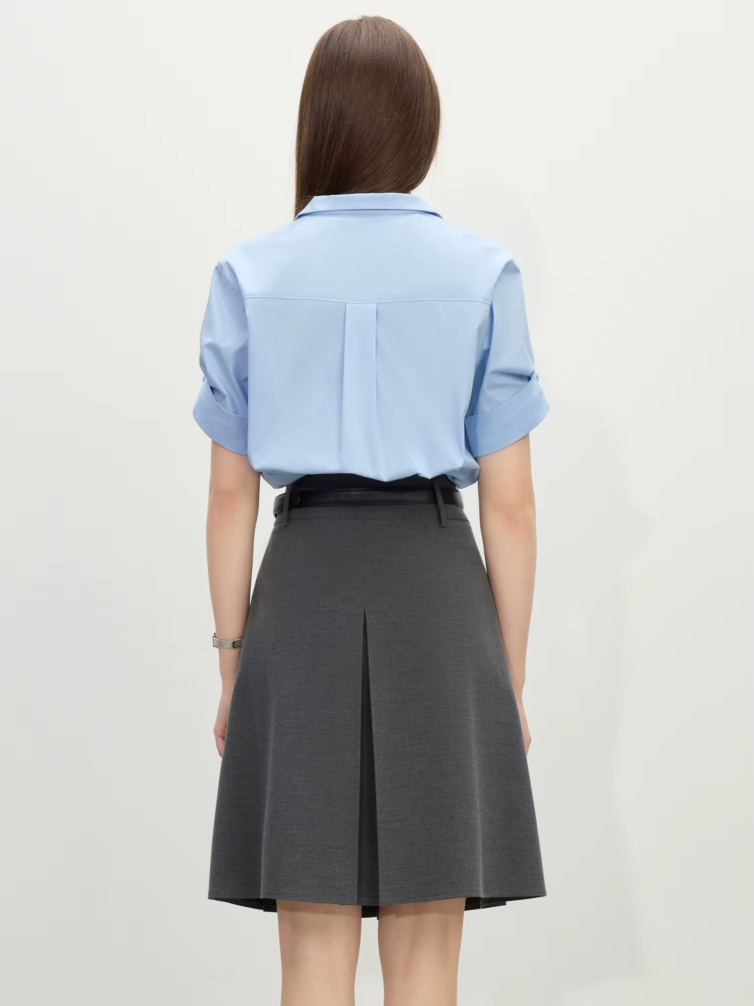FSLE 2025 été blanc français à manches courtes chemise surdimensionné Design bureau à la rue lin mélangé Chic haut décontracté ample 25FS12138