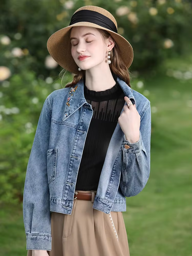 I BELIEVE YOU-Chemise en laine à manches courtes pour femme