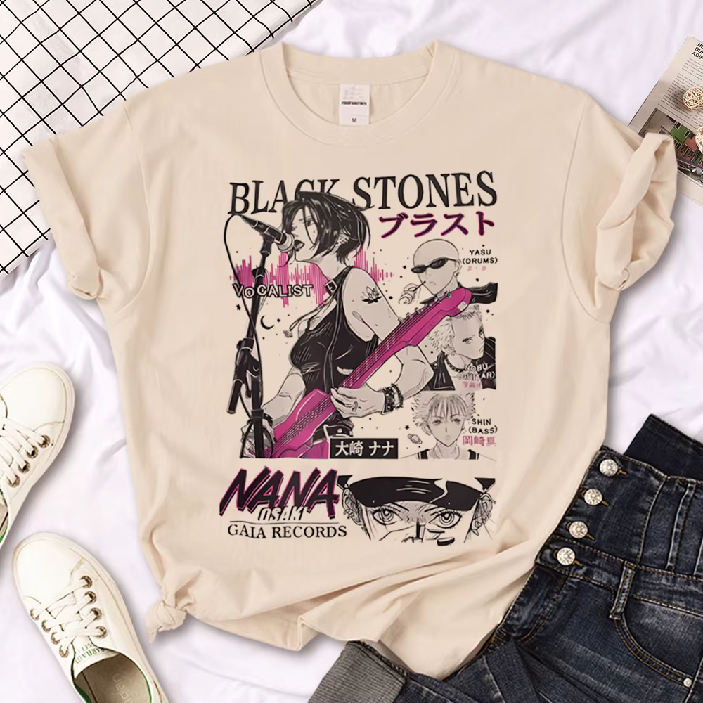T-shirt Nana pour femmes, vêtement humoristique de styliste japonais