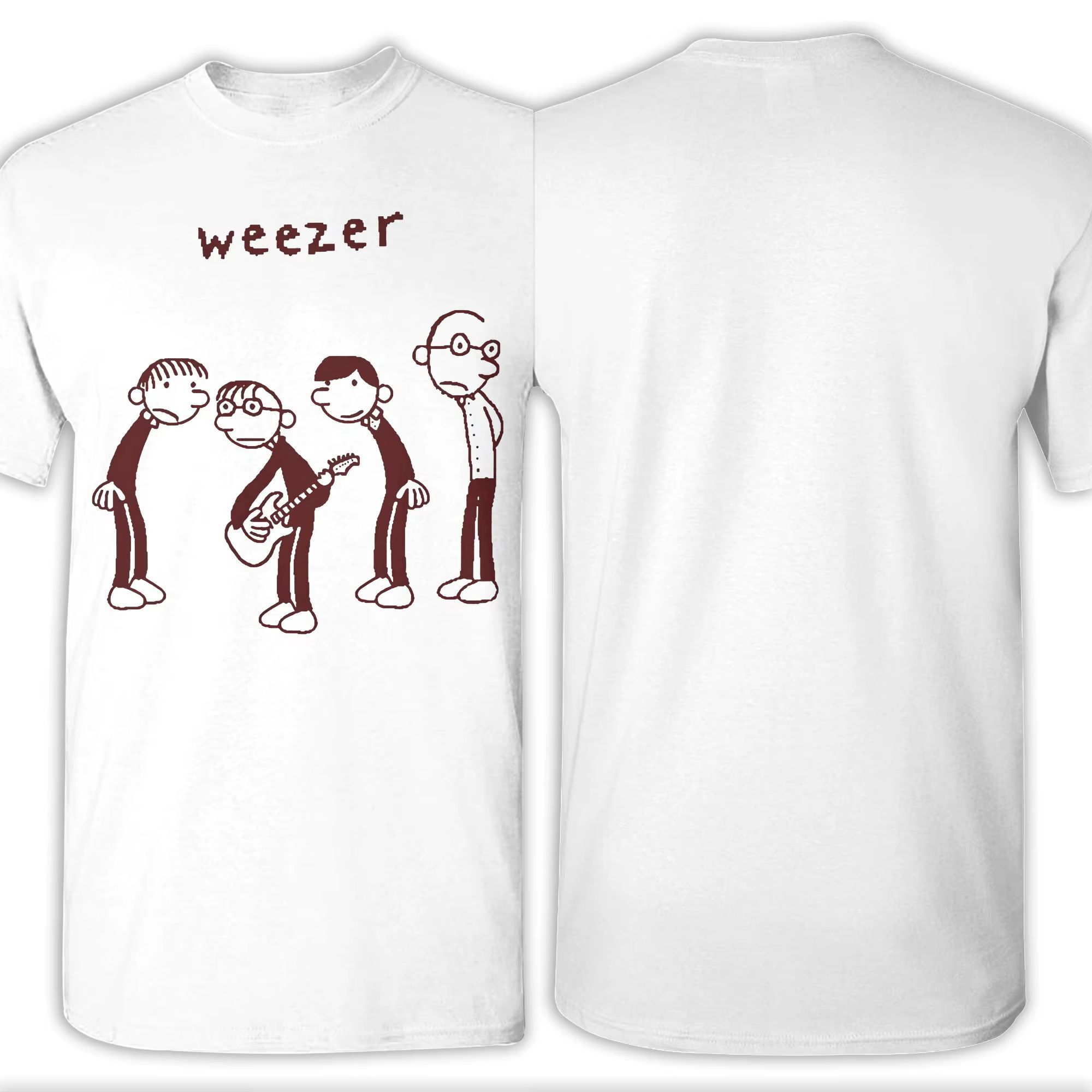 Weezer 1994 Album bande t-shirt pour hommes femmes cadeau t-shirts vêtements en coton