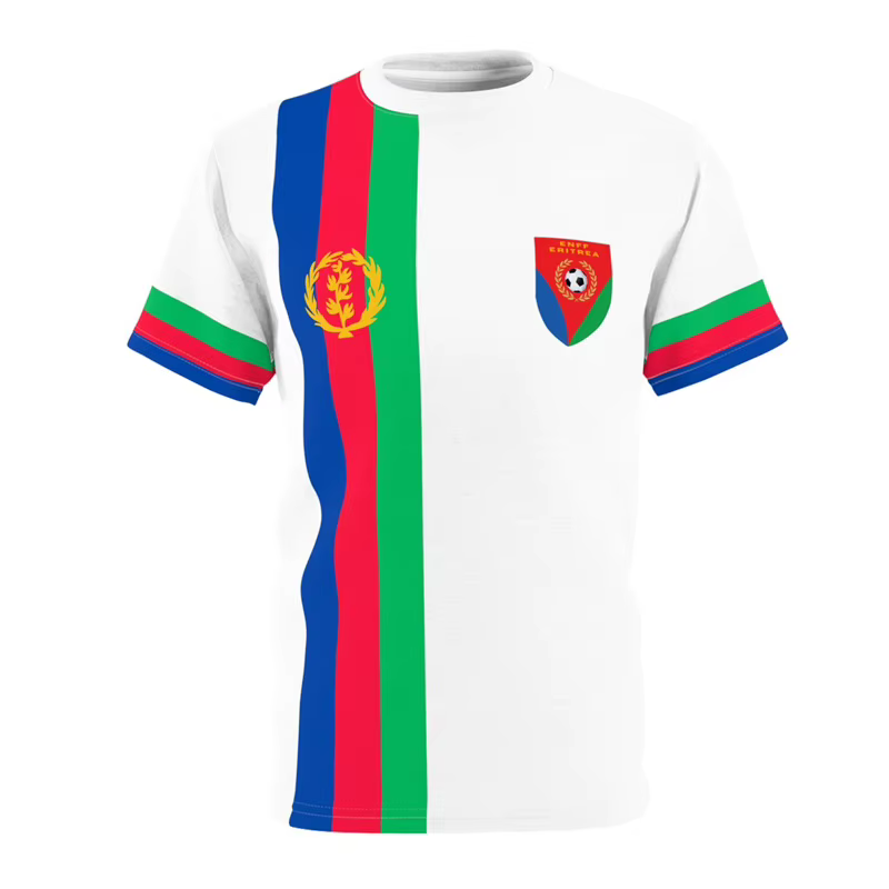 Afrique érythrée Football T-shirt pour hommes Sport course respirant à manches courtes t-shirts drapeau érythréen