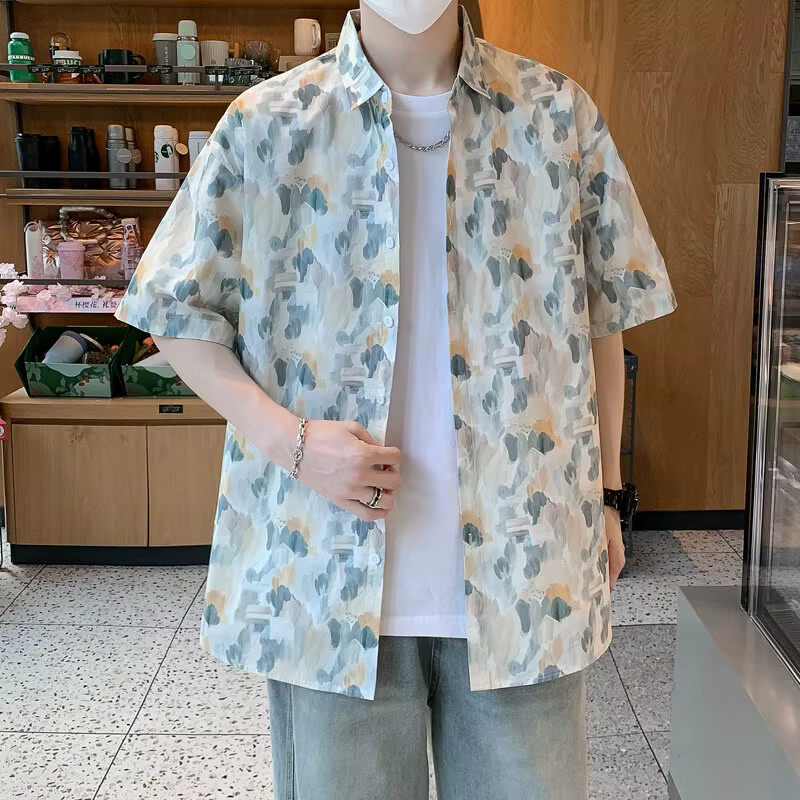 2025 Chemise décontractée à manches courtes pour hommes à la mode – Coupe légère et respirante pour l'été