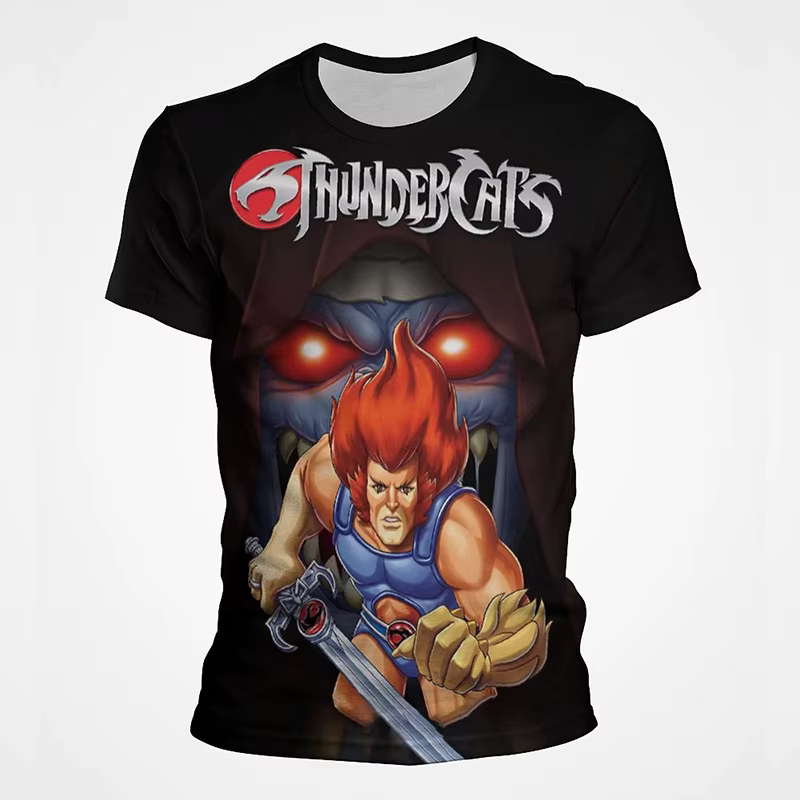 Thundercats dessin animé 3D impression T-Shirts hommes femmes mode Streetwear surdimensionné à manches courtes t-shirt