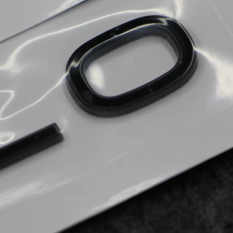 Appliquer au NOUVEAU Polo Marque arrière Étiquette de bagage Logo lettré Noir brillant
