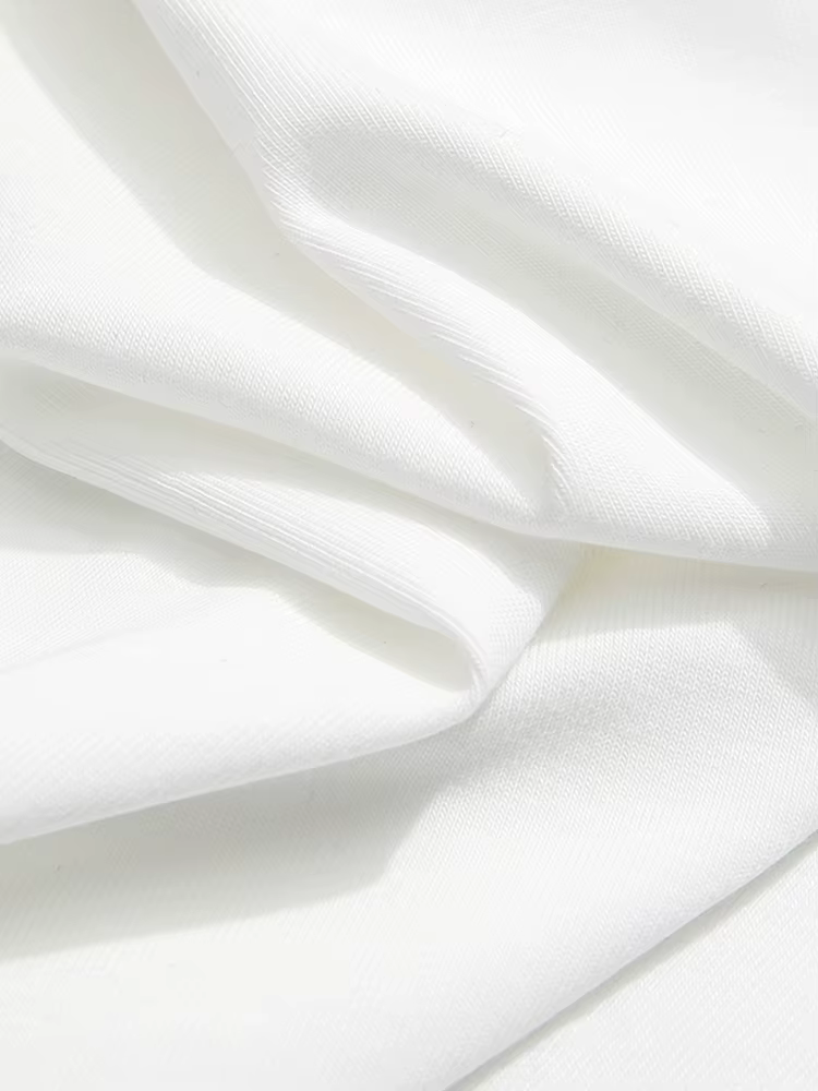 Je crois que vous T-shirt trois quarts blanc pour femmes printemps 2025 col rond hauts évidé broderie t-shirts occasionnels 2251015924