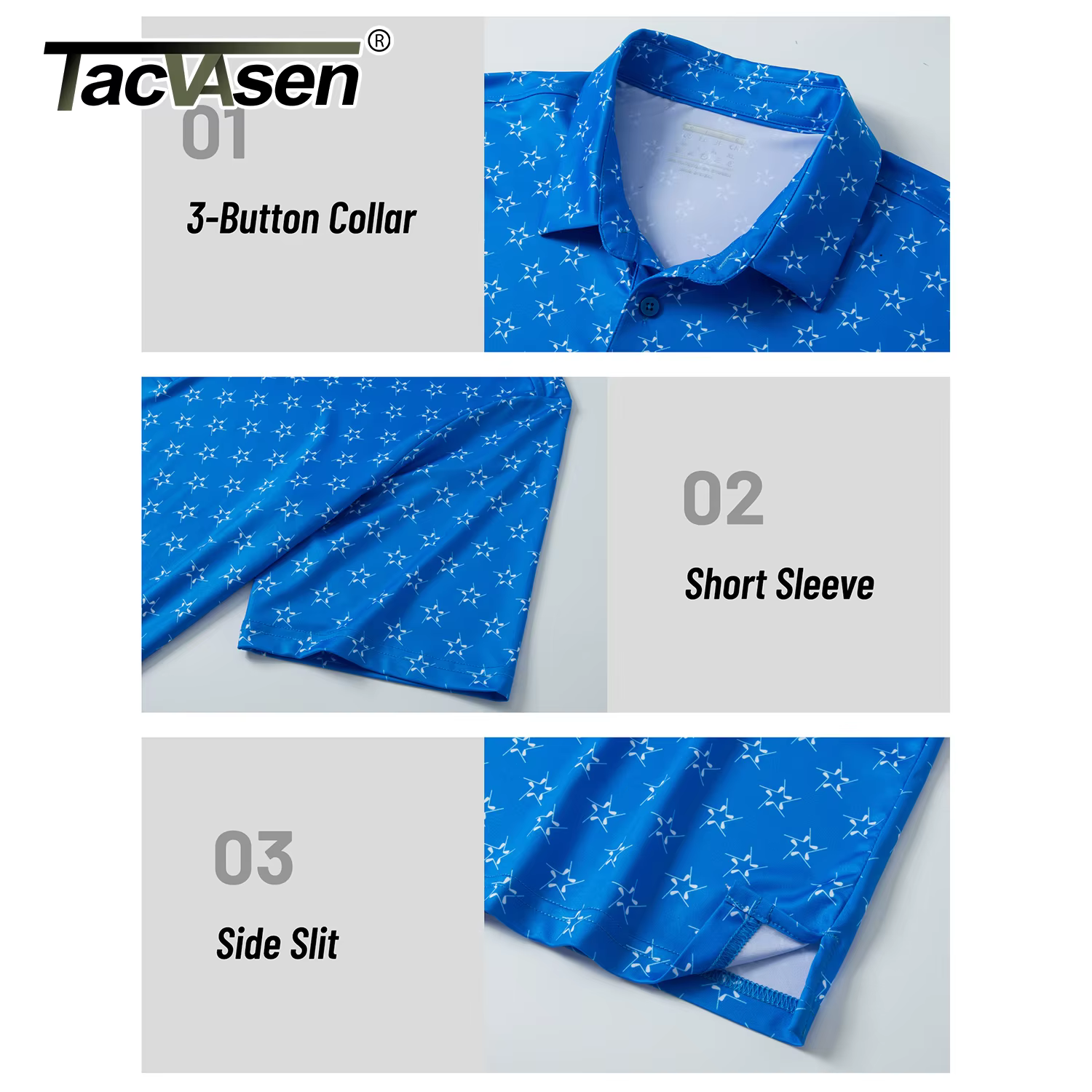 Chemises polo pour hommes TACVASEN