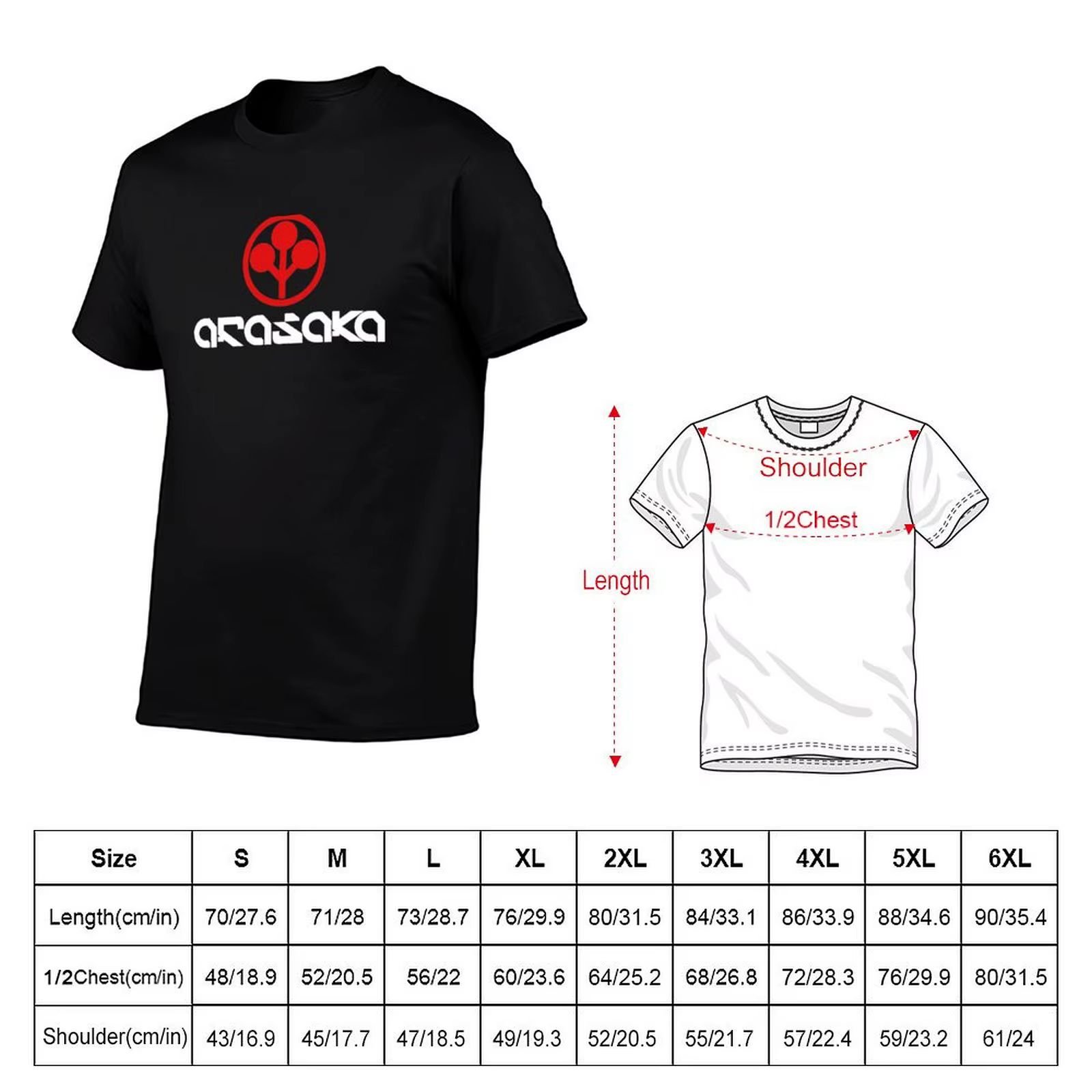 T-shirt Arasaka décontracté à coupe ample pour le travail