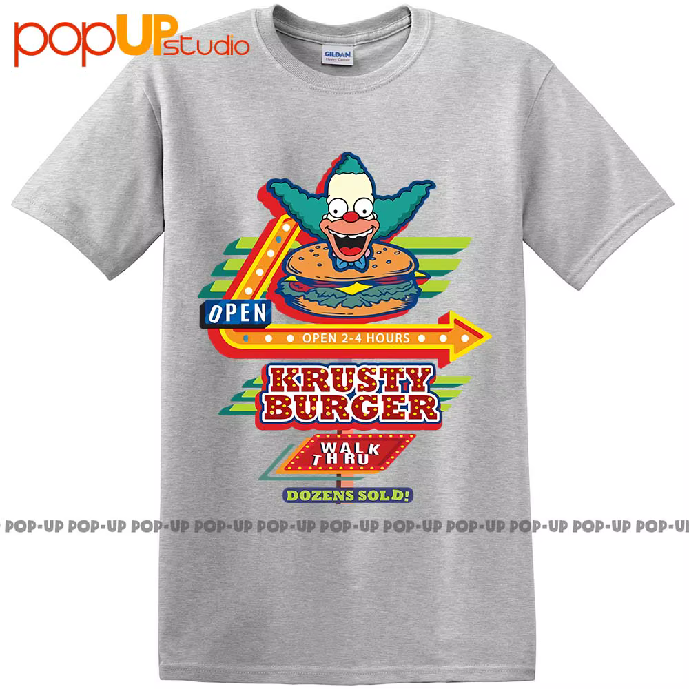 T-shirt Krusty Burgers Restaurant Sign, T-shirt