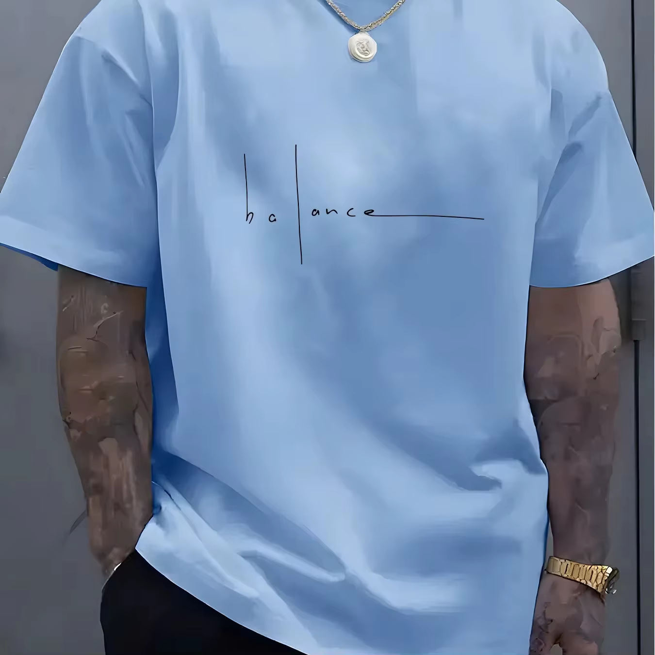 Nouveau T-shirt homme été 2026 tendance décontracté sport ample imprimé 3D lettres col rond manches courtes