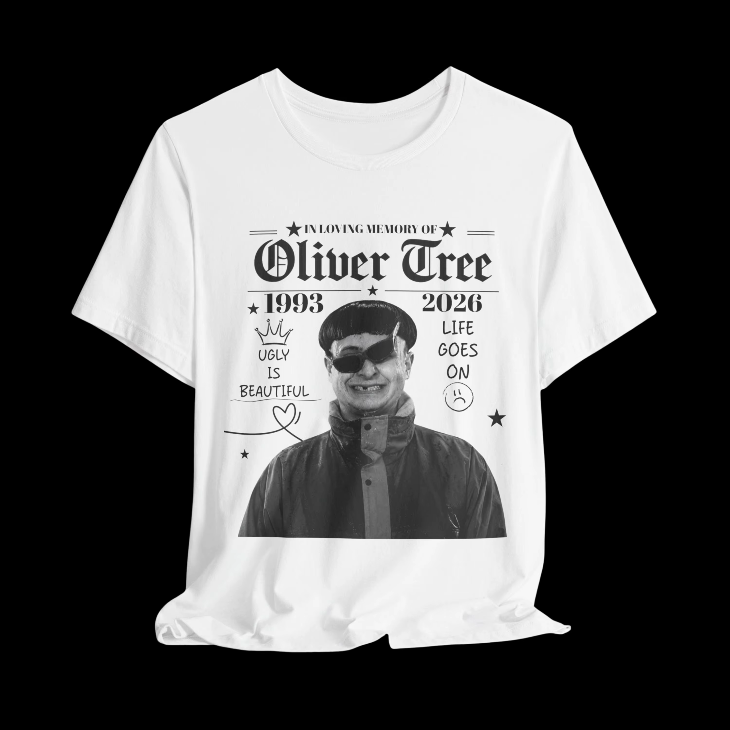 T-shirt Commémoratif Oliver Tree – Style Rétro Années 90 pour Fans – Coton – Collection Été 2026 – Vêtements de Sport Unisexe Y2K