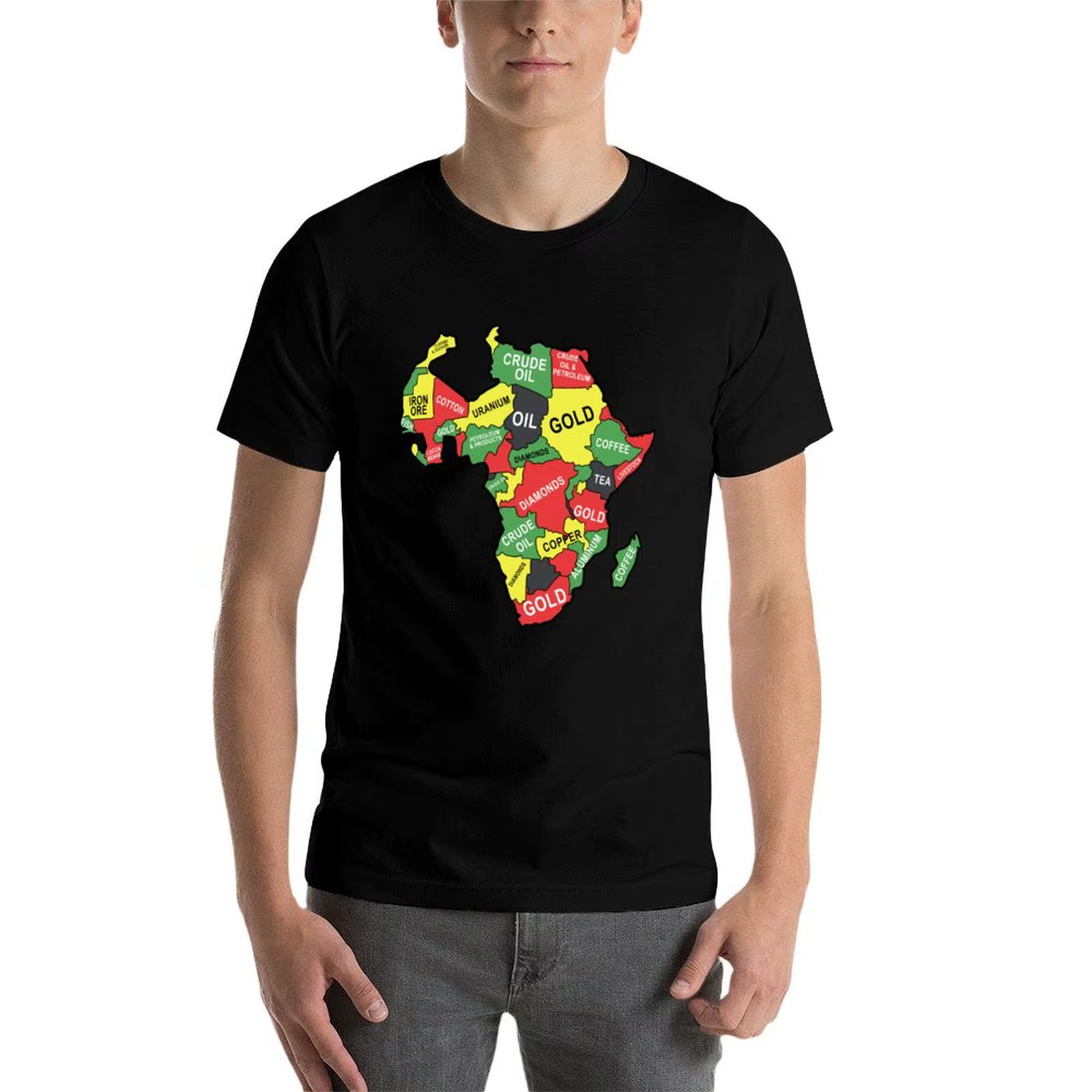 T-shirt avec carte de l'Afrique