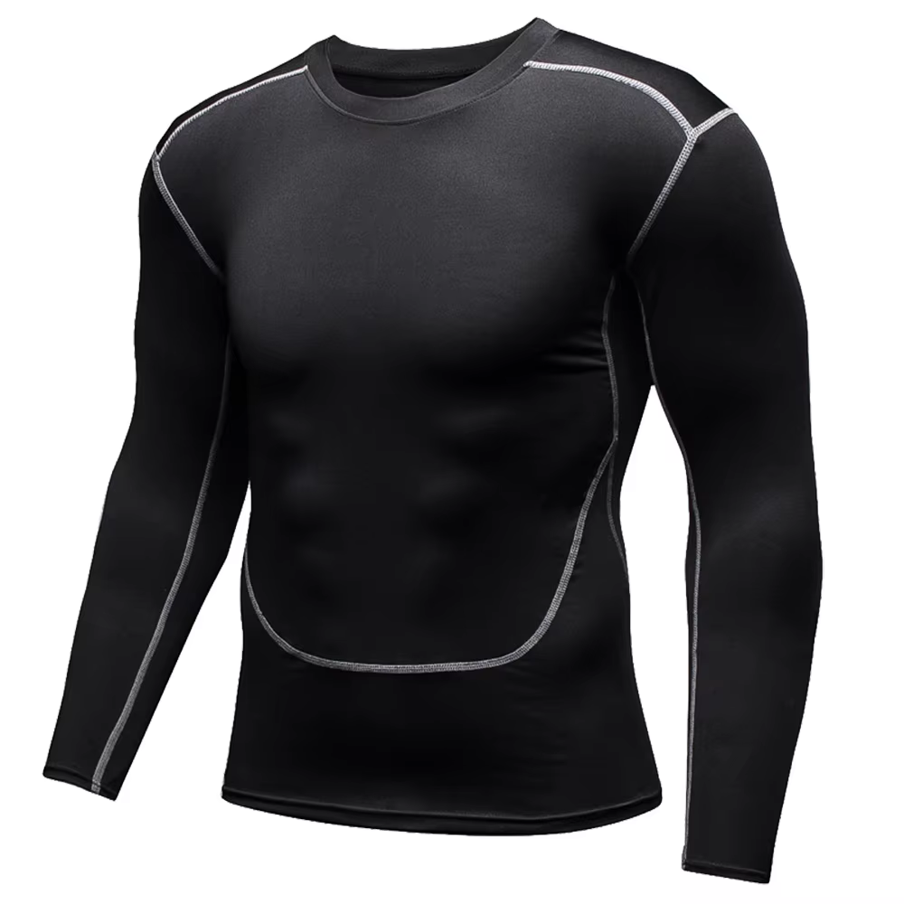 Chemise de Compression à séchage rapide moto T-Shirt serré hommes salle de sport Fitness T