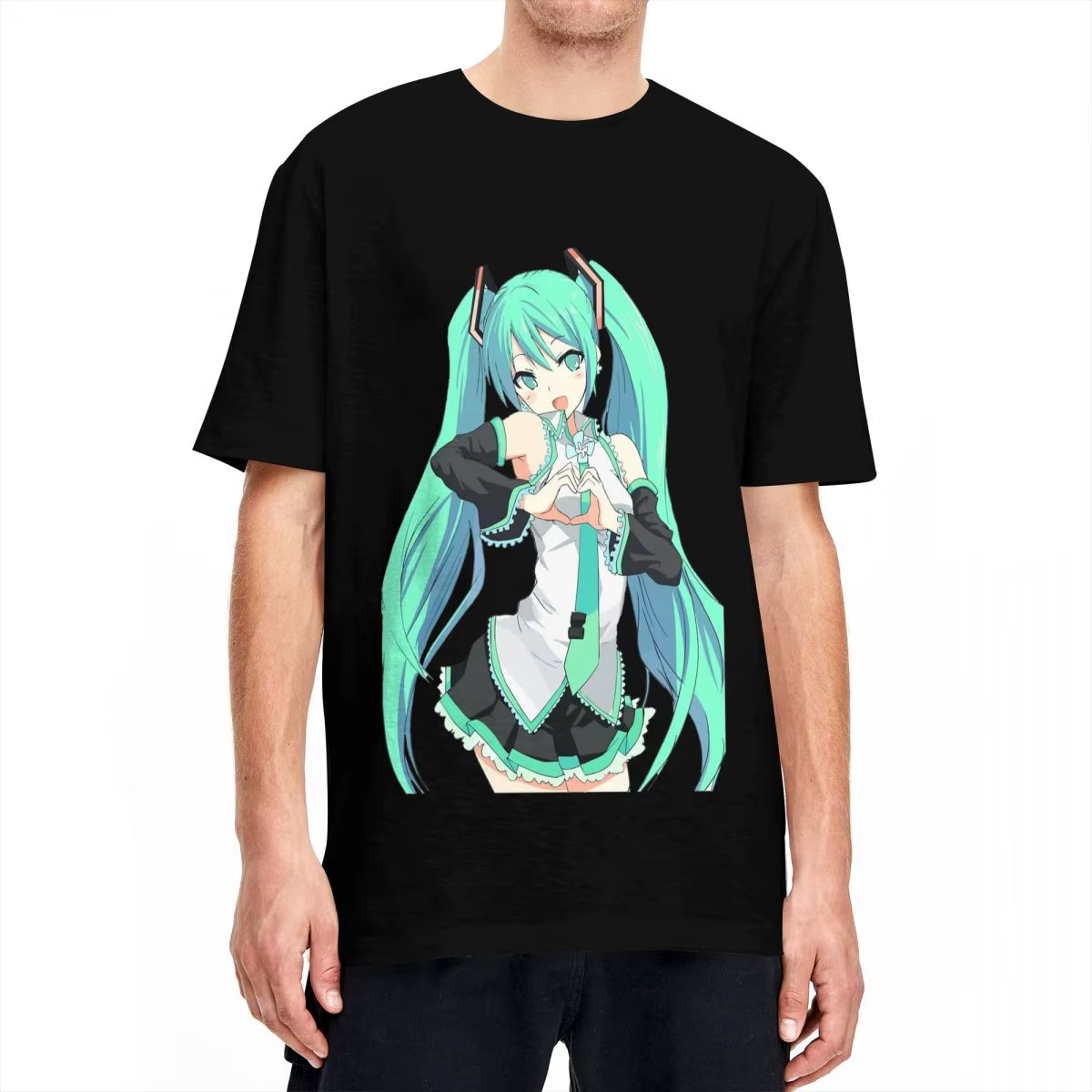 T-shirts Anime Hatsune Miku pour hommes et femmes