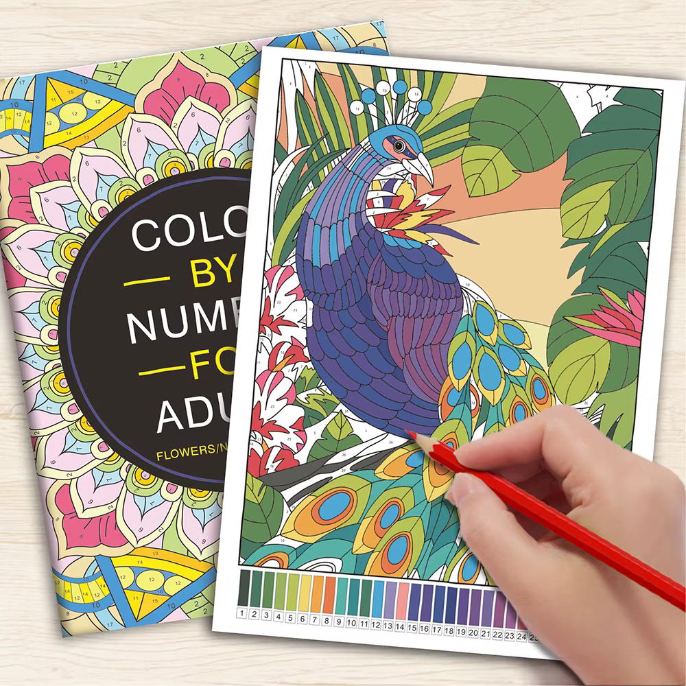 Livre de coloriage par numéros pour adultes