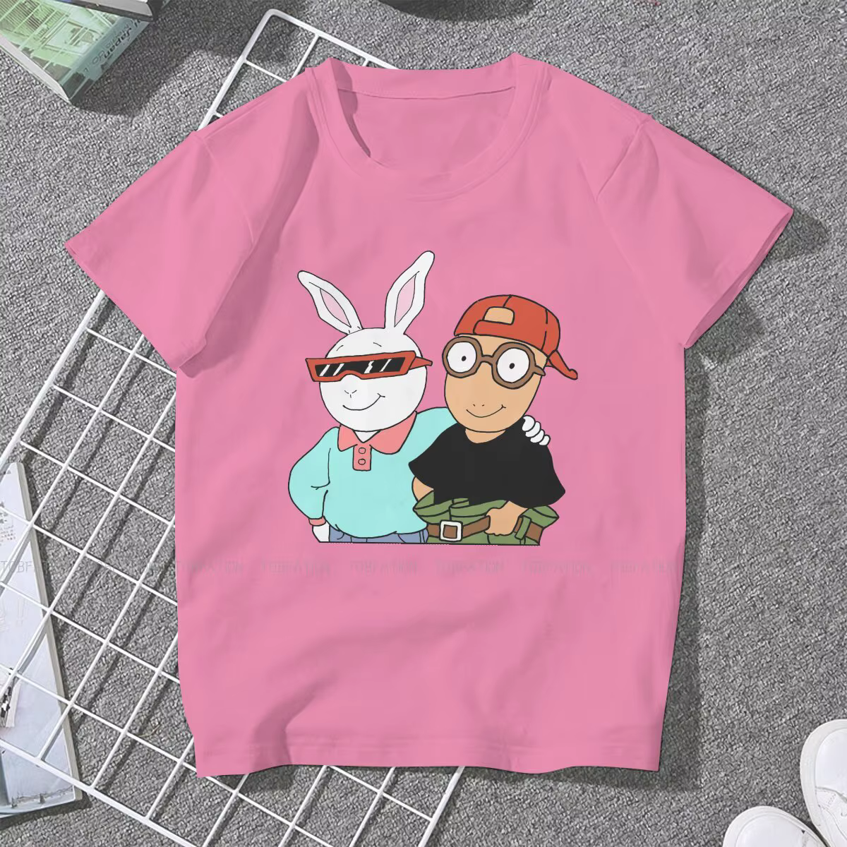 Et Buster – t-shirt col rond surdimensionné pour femme