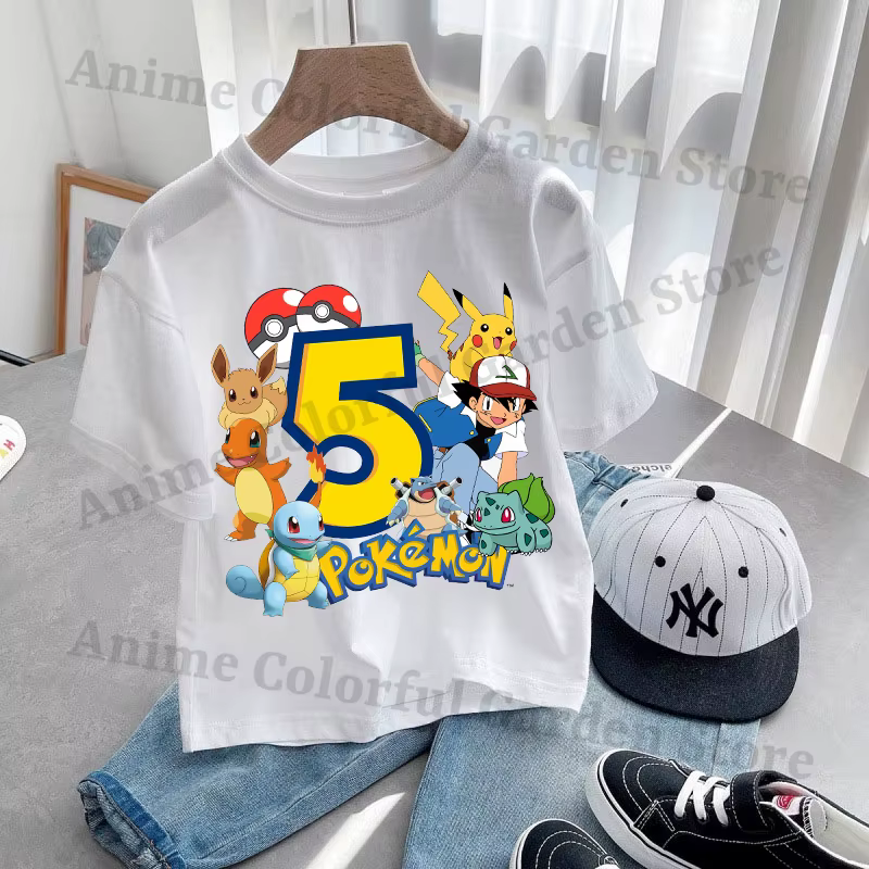 T-shirts Anime Pokemons Kawaii pour enfants