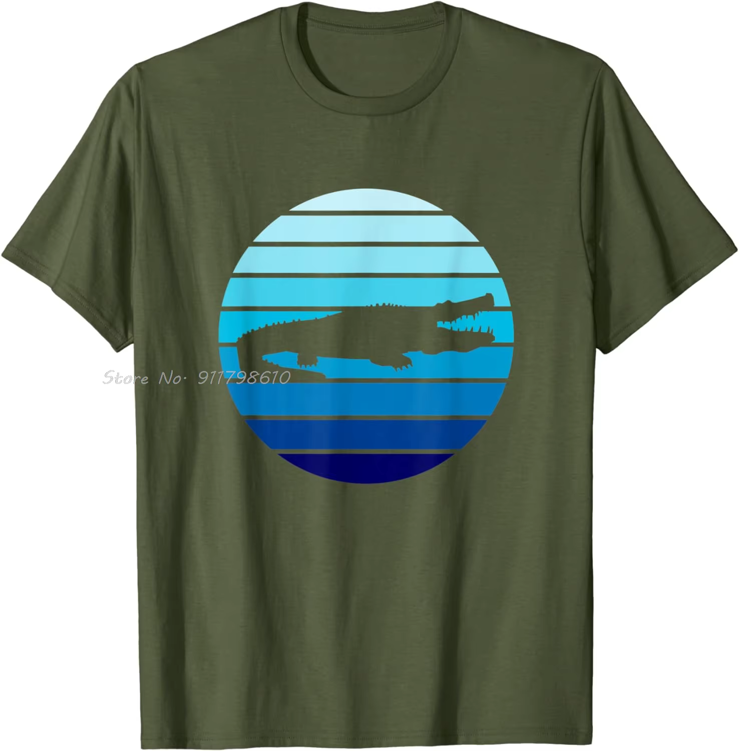 Nouveau T-shirt surdimensionné été Crocodile rétro décontracté coton