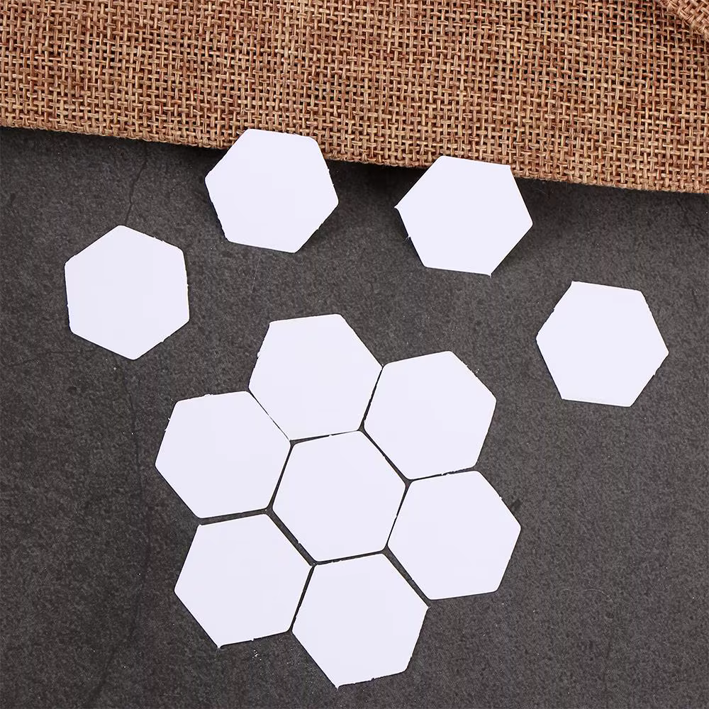 100 pièces Couture Patrons DIY Artisanat Patchwork Papier Quilting Hexagone Modèles Vêtement Tissu