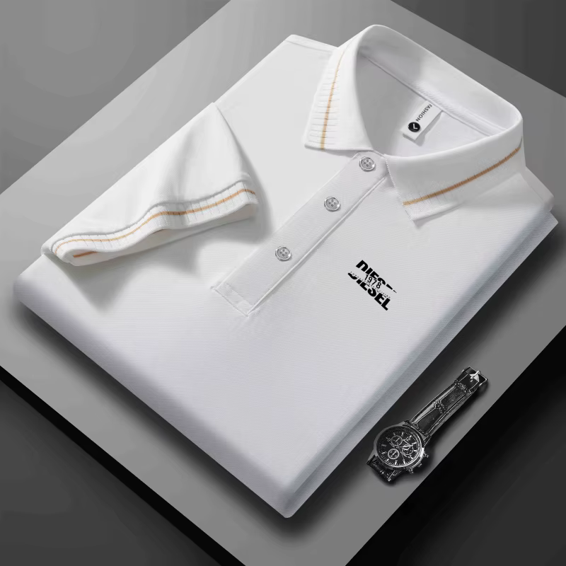 Polo d'été pour homme à manches courtes 2026 – Nouveau modèle décontracté avec poche et revers
