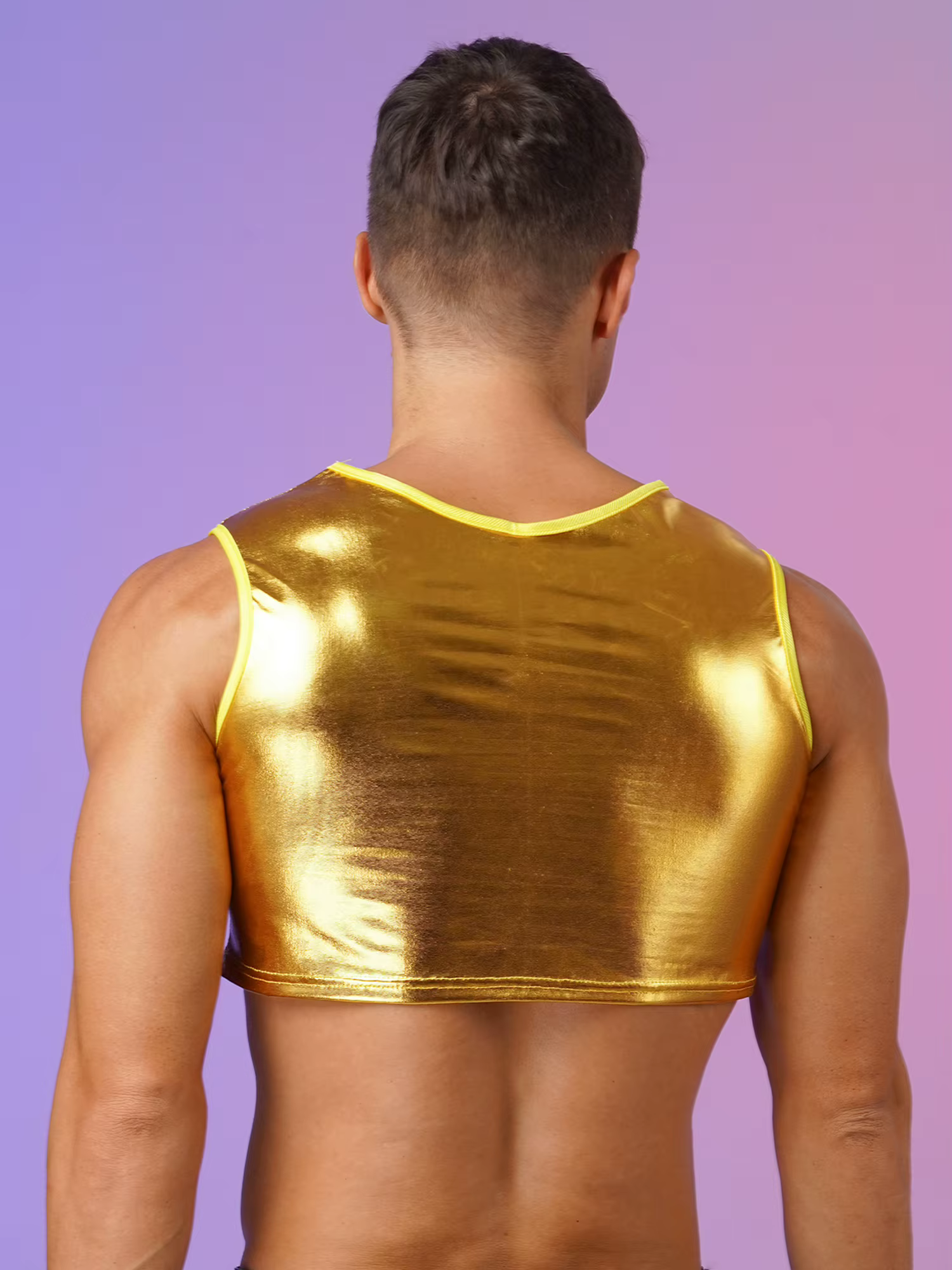 Débardeur métallique brillant pour hommes