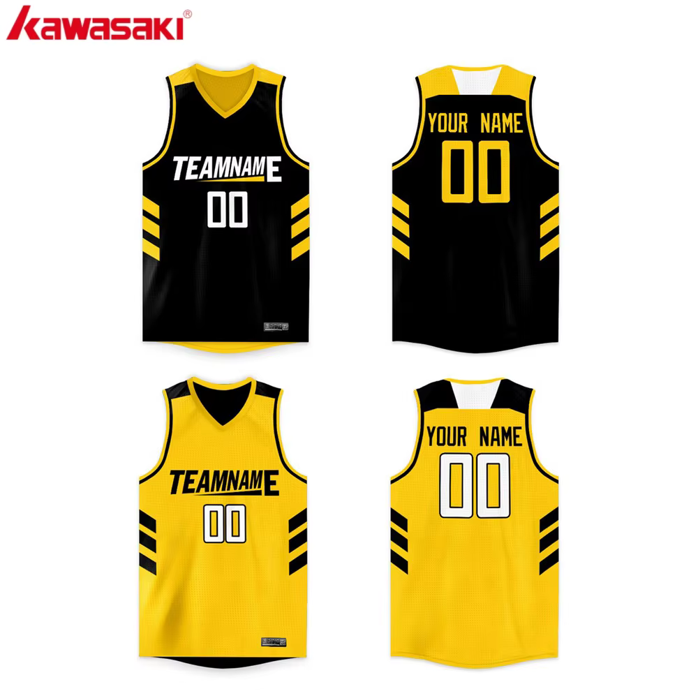 Maillot de Basket-Ball Réversible Personnalisé avec Nom et Numéro Imprimés