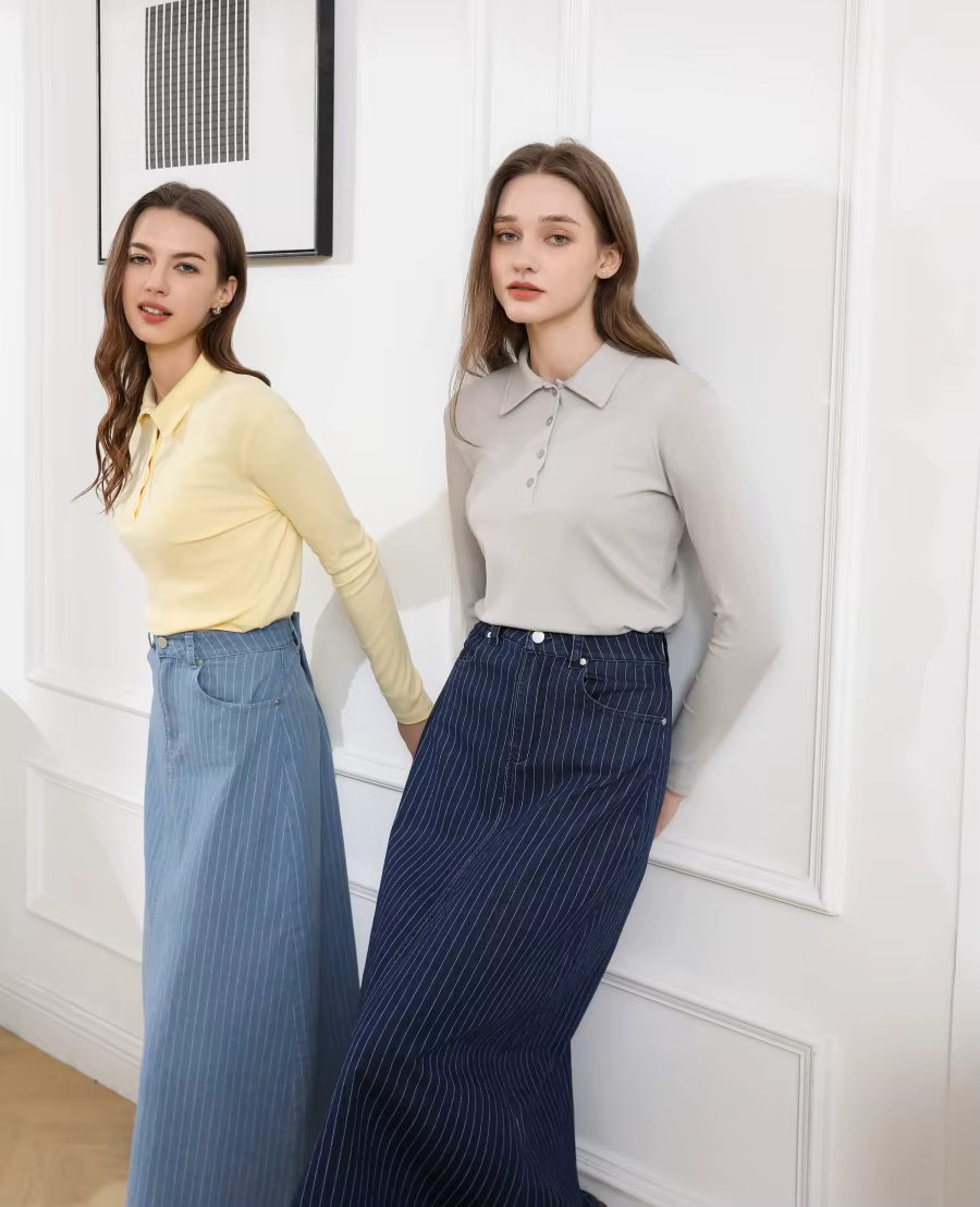 AS 2025 été femme ajusté design polo hauts haute qualité tissu extensible dame vêtements