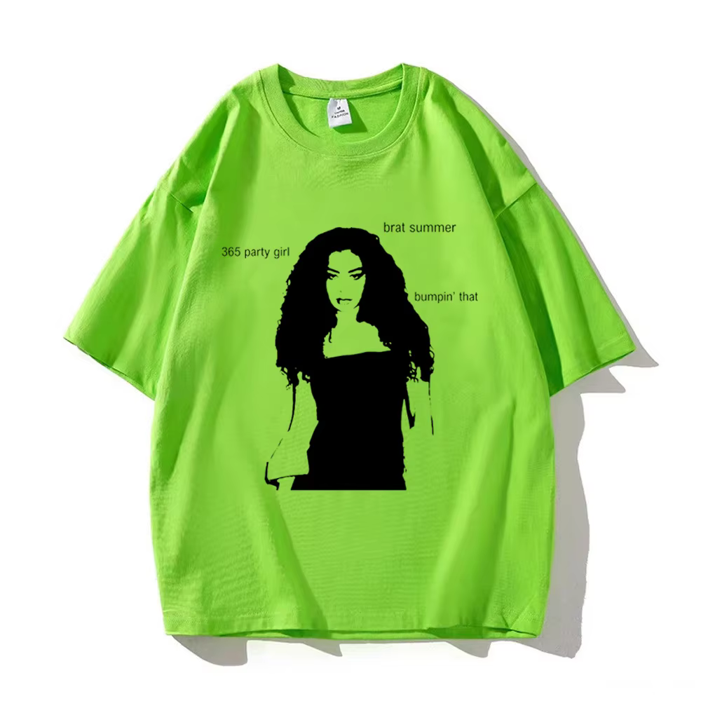 Charmovies Xcx Brat-T-shirt ras du cou pour femme