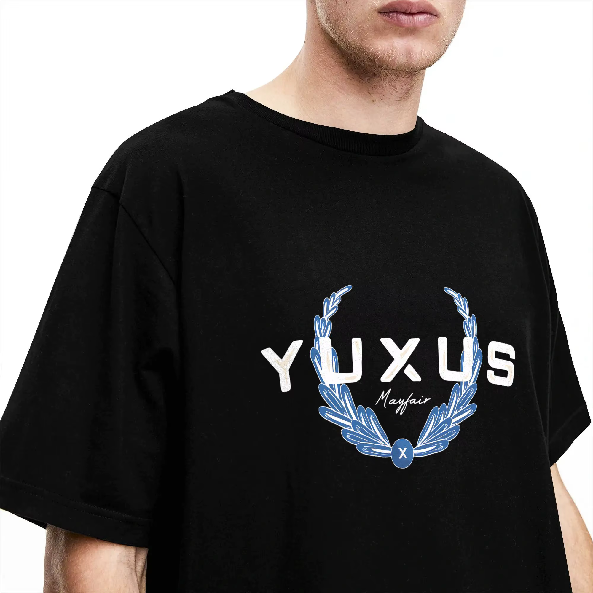 T-shirt à manches courtes et col rond pour hommes