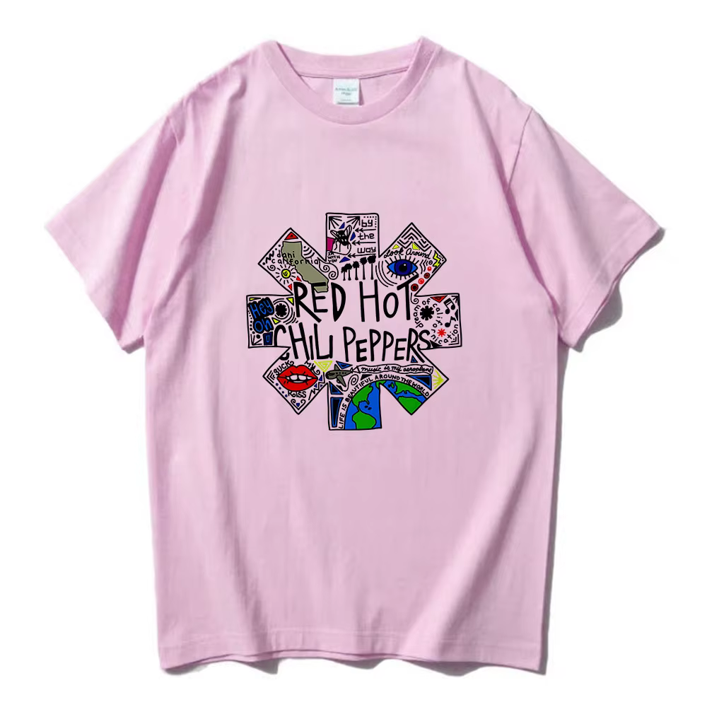 Rouge feu chaud calmar Chili poivrons T-shirts été hommes femmes coton t-shirt Streetwear Hip Hop impression graphique