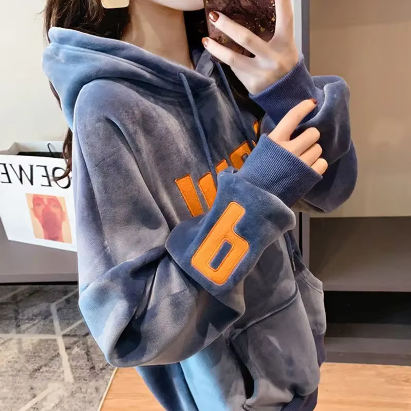 Sweats à capuche à manches longues PVD pour femmes