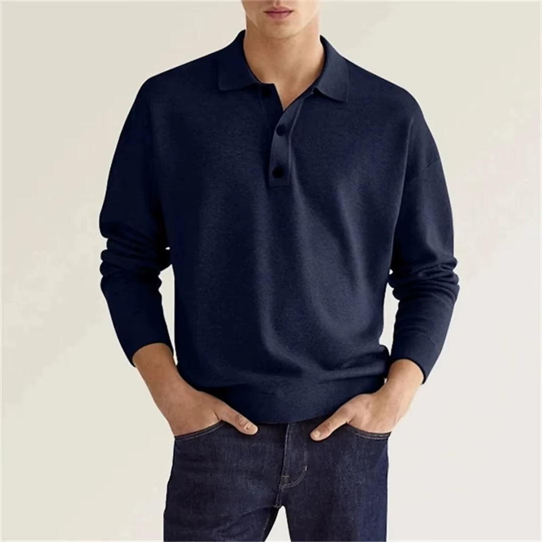 Polo à manches longues pour hommes