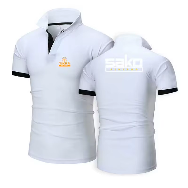 Tikka By Sako Finlande armes à feu Logo 2025 hommes nouveaux Polos d'été chemises respirant à manches courtes mode décontracté coupe ajustée haut à revers