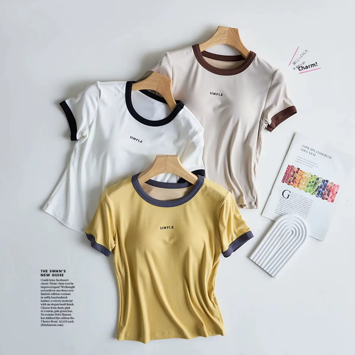 No-Pad intégré décontracté à manches courtes col rond T-Shirt femmes été sans soutien-gorge porter des vêtements