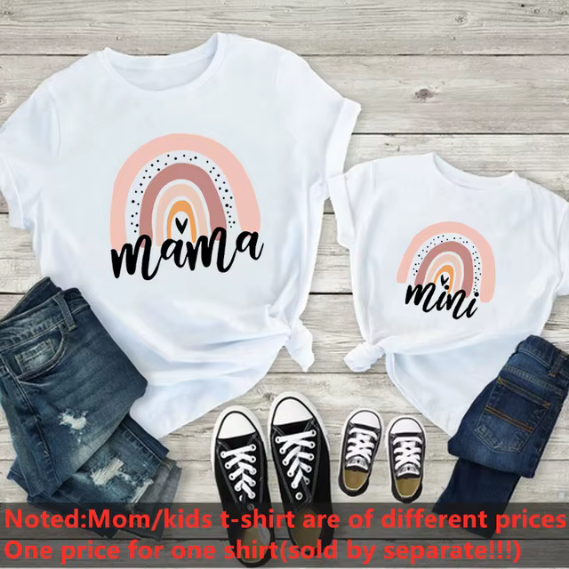 T-shirt de princesse pour mère et fille