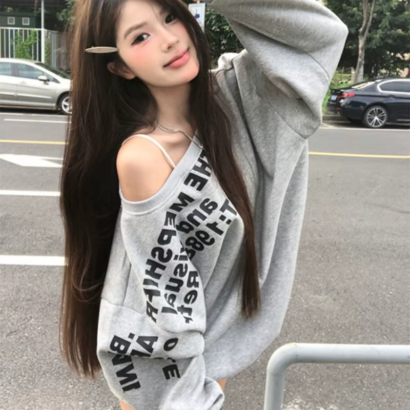 T-shirt oversize sexy Y2K pour femme