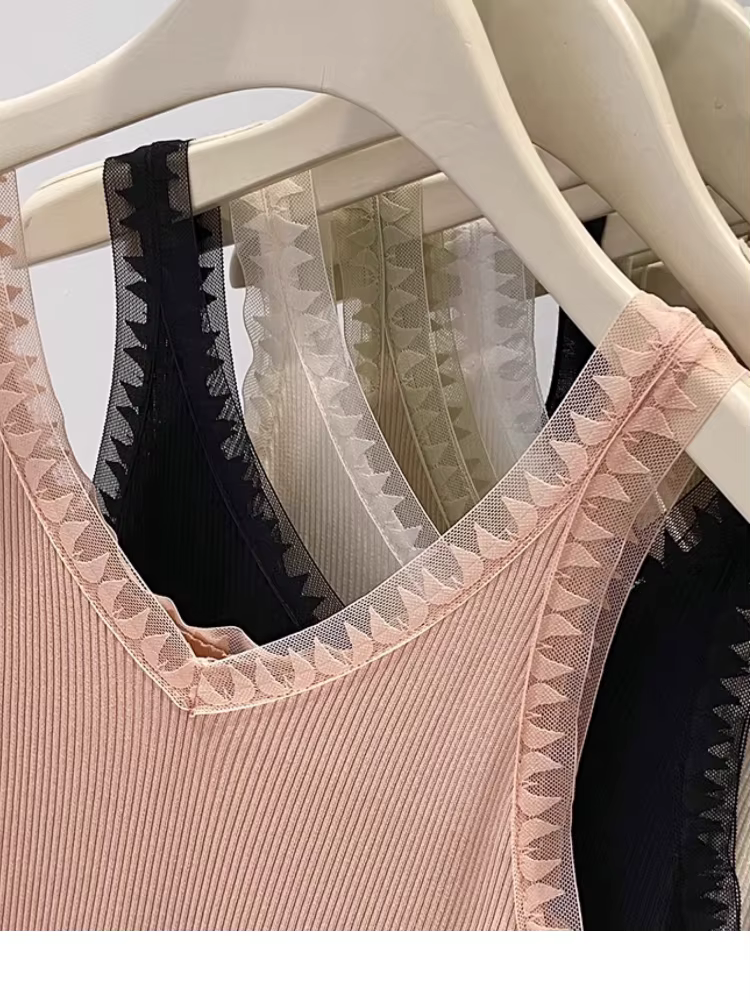 Maillot de corps tricoté fin pour femmes