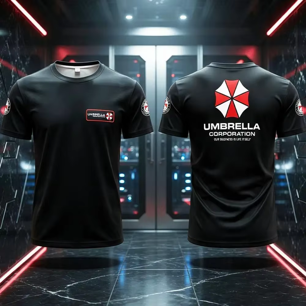 T-shirt imprimé avec logo emblématique Umbrella Corporation