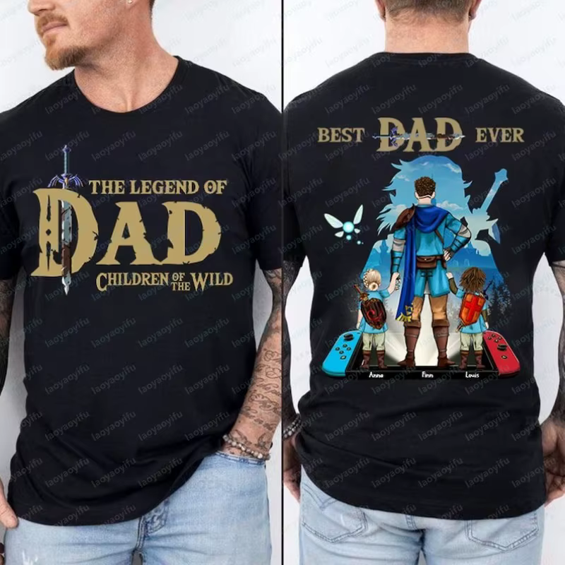 T-shirt personnalisé Legend of Dad Children of The Wild