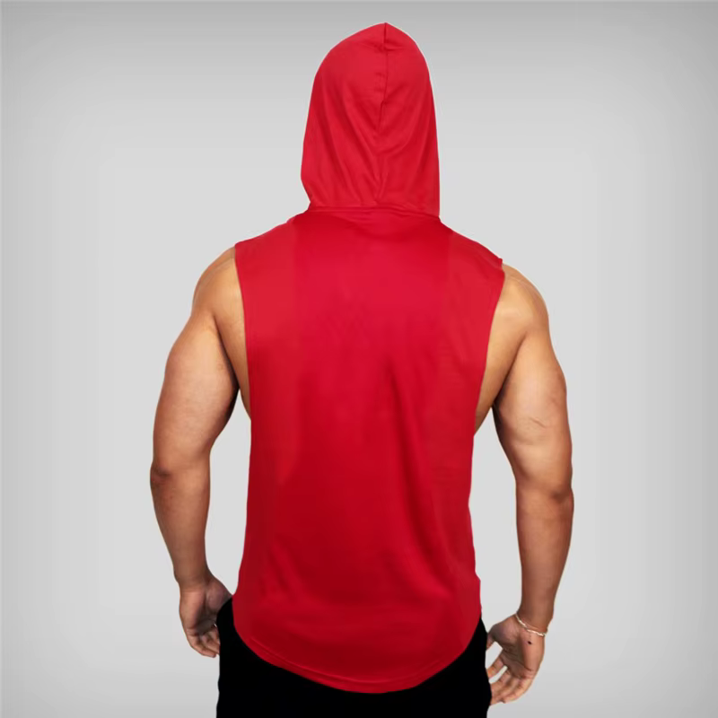 Hommes musculation sans manches chemises à capuche été respirant lâche coton Hip Hop débardeurs gymnastique
