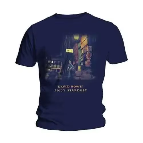 T-shirt Rock Hip Pop David Bowie Ziggy Stardust avec imprimé album