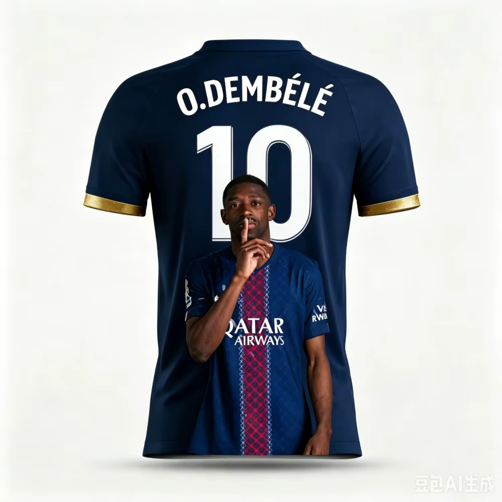 T-shirt de football imprimé en 3D style Dembélé pour la famille