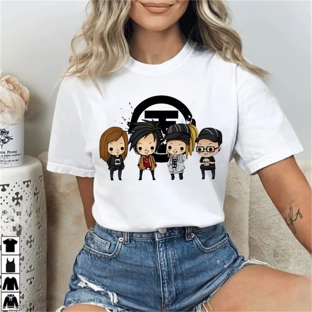 Tokio Hotel t-shirt adolescent graphique classique respirant coloré université psychédélique t-shirt classique streetwear Grunge confortable
