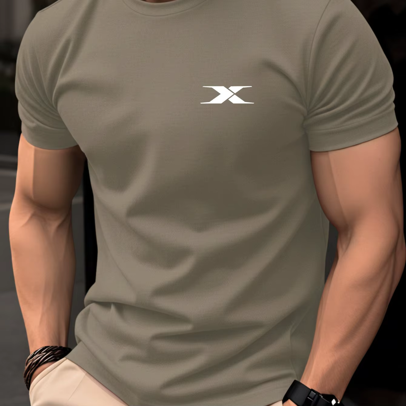 T-shirt blanc pour hommes