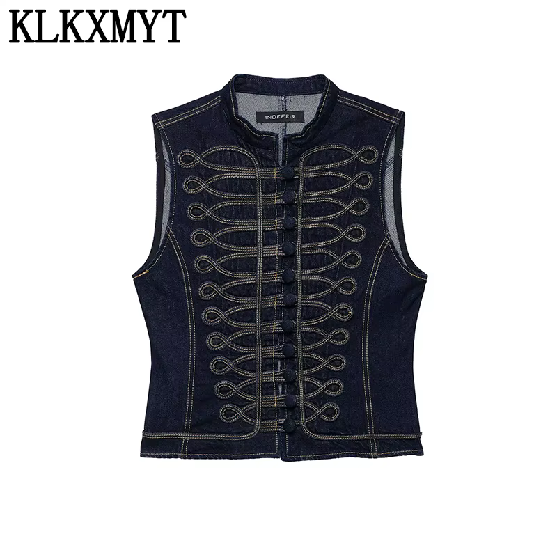 Gilet court en jean pour femme KLKXMYT – Nouvelle collection chic et décontractée pour l'été
