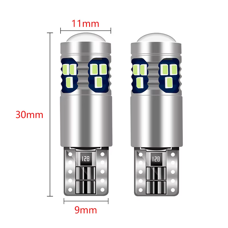 Pour Volkswagen VW Golf 4 5 6 7 MK4 MK5 MK6 MK7 Polo 6R 9N Passat Scirocco R 2 pièces Ampoules LED T10 Feux de position latéraux de voiture