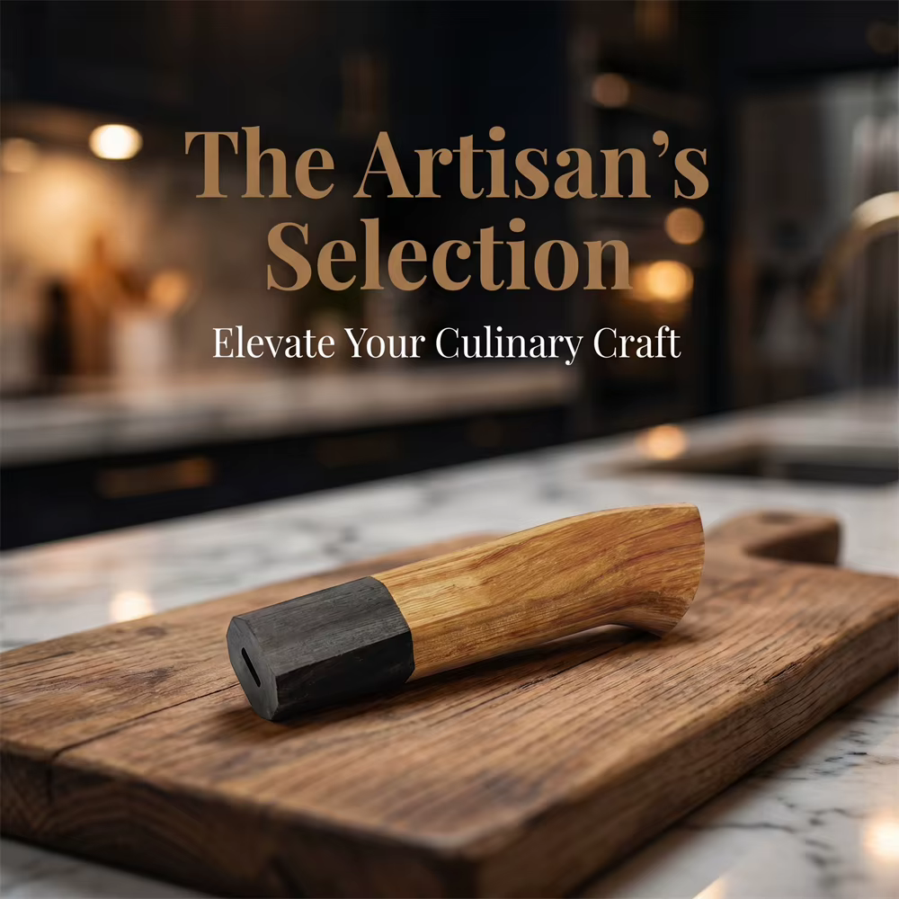 1 pièce de manche de couteau octogonal en bois d'ébène et Kibao rouge, longueur 115 mm, accessoire de bricolage pour couteau de cuisine de style japonais pour sashimi